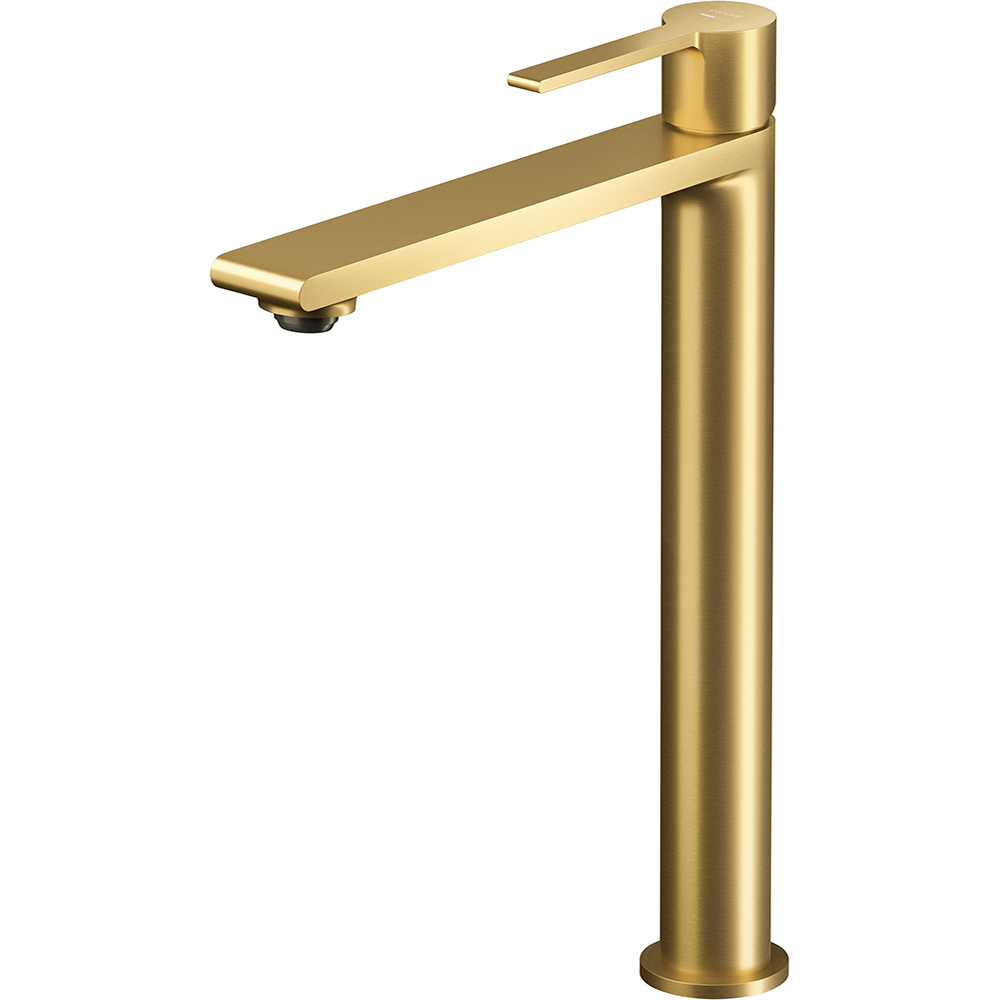 CERSANIT Stand-Waschtischarmatur VIRGO hoch, Gold gebürstet S951-866