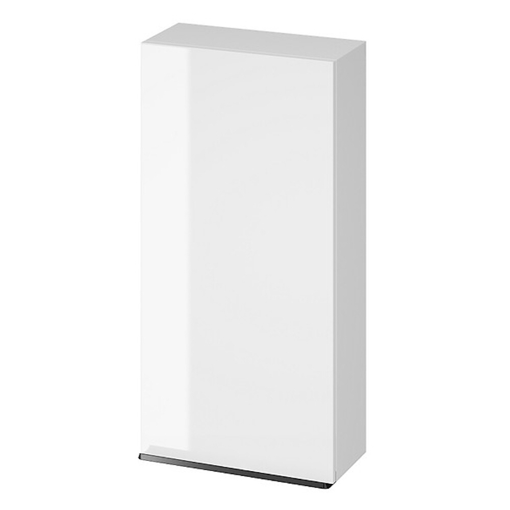 CERSANIT Wandhängender Badezimmerschrank Virgo 40 weißer Griff schwarz S522-036