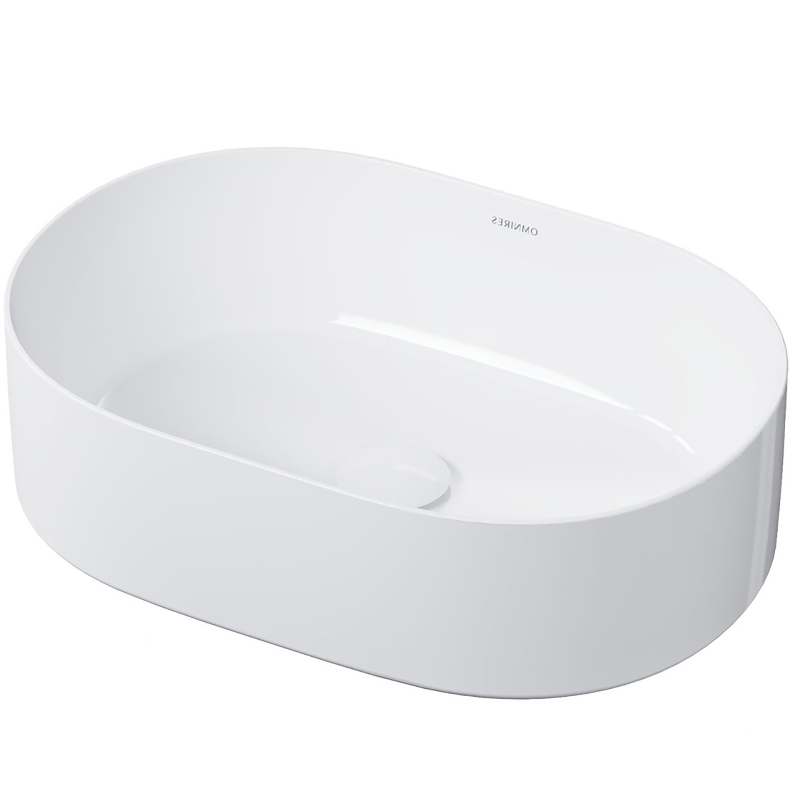 OMNIRES Arbeitsplatte Waschbecken MESA 46 oval weiß glänzend MESA460BP OMNIRES Arbeitsplatte Waschbecken MESA 46 oval weiß glänzend MESA460BP