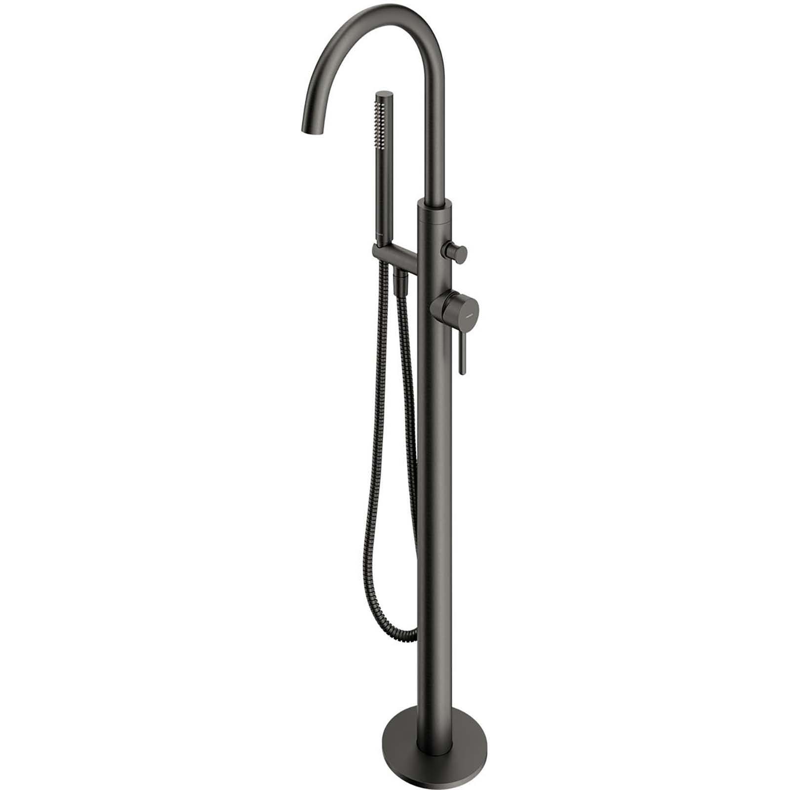 OMNIRES Y Badewannenwasserhahn freistehend, hoch gebürsteter Graphit Y1233GR