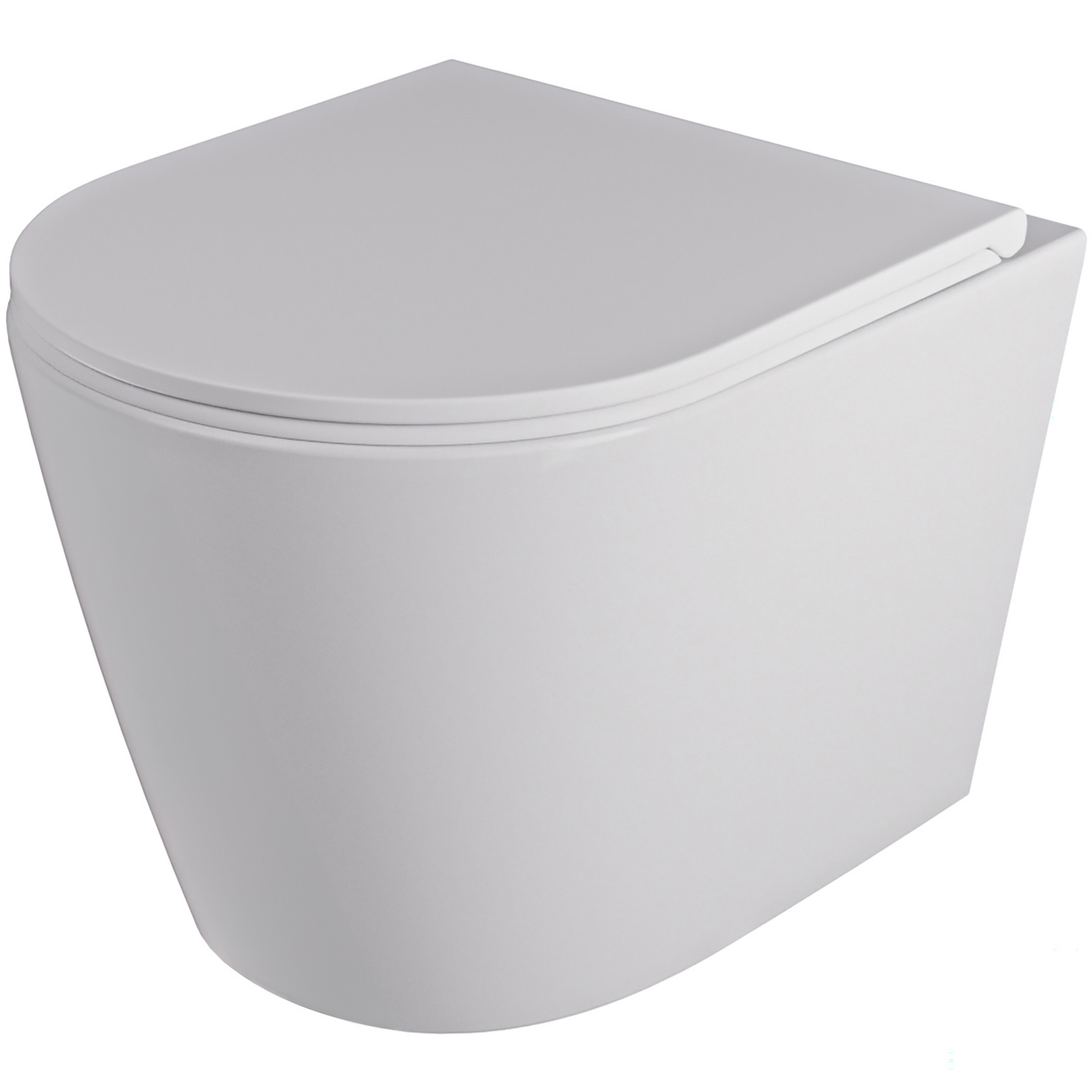 LIVI Hängende WC-Schüssel AURELIA randloser Whirlpool mit Duroplast-Sitz weiß NEX-003-01