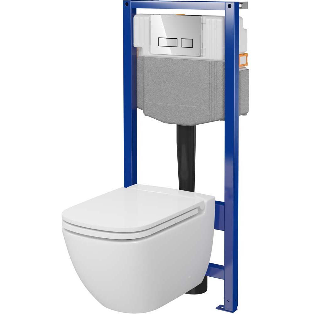 CERSANIT COBE SYSTEM 50 mechanisches Unterputz-Set, CASPIA Schale, Brett, Druckknopf S701-829