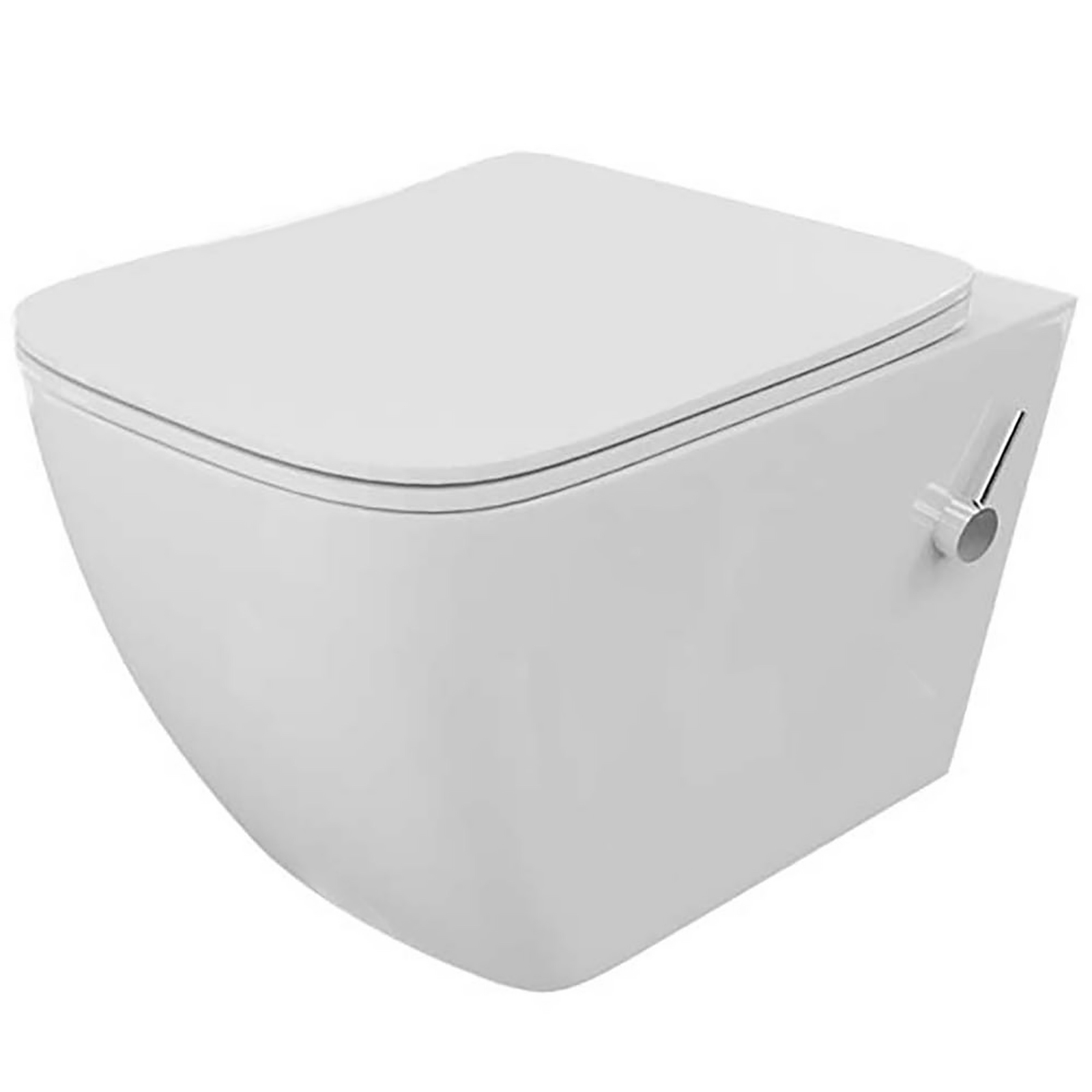 LAVITA Wandhängende WC-Schüssel PARANA flanschlos mit Bidetfunktion mit Duroplastsitz weiß LAVITA Wandhängende WC-Schüssel PARANA flanschlos mit Bidetfunktion mit Duroplastsitz weiß