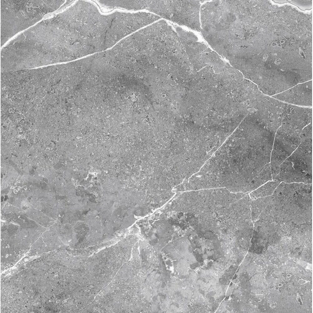 Glasiertes feinsteinzeug MALIBU grey glossy 60x60 gat. I