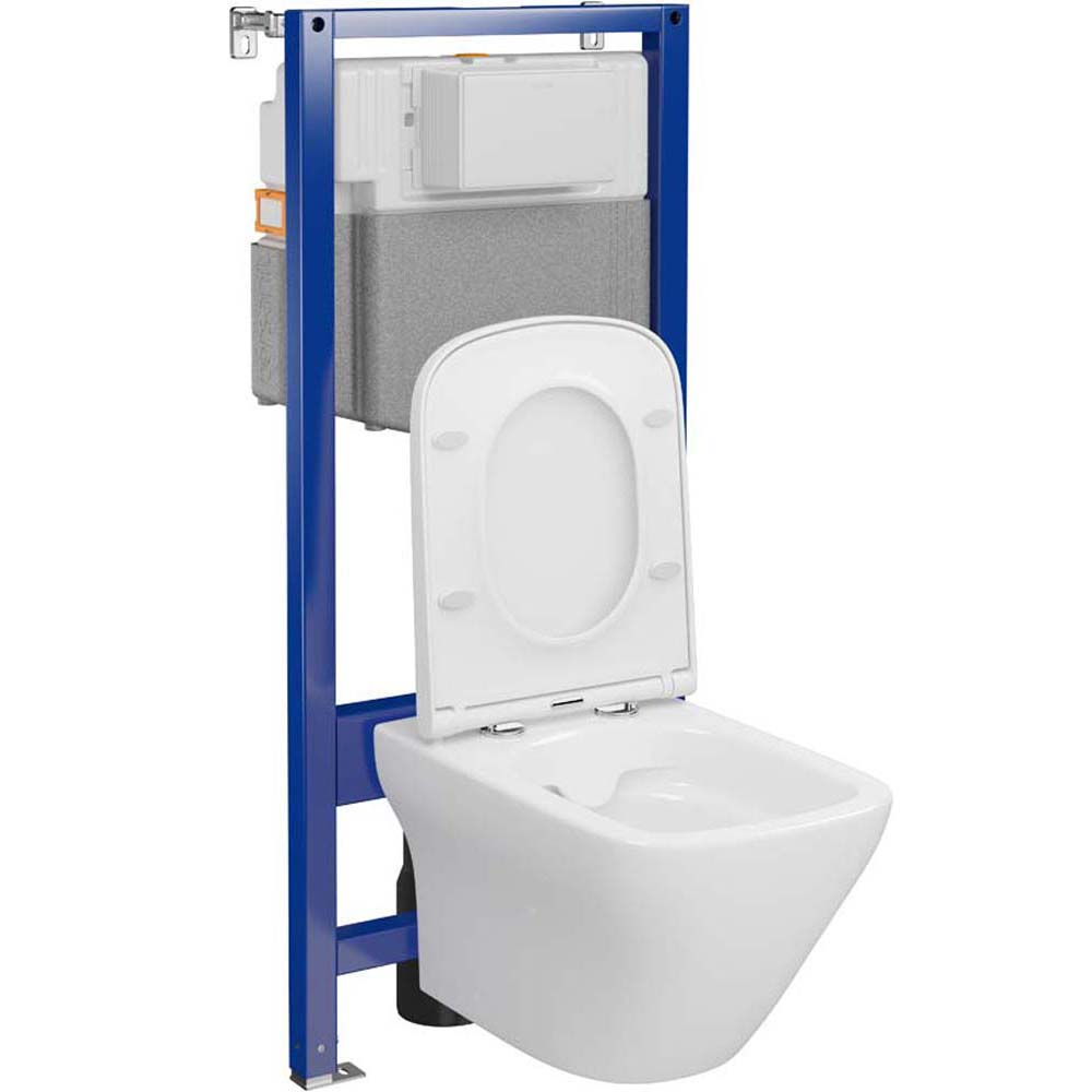 CERSANIT AQUA PLUS mechanisches Unterputz-Set mit LARGA Schale und Brett S701-801