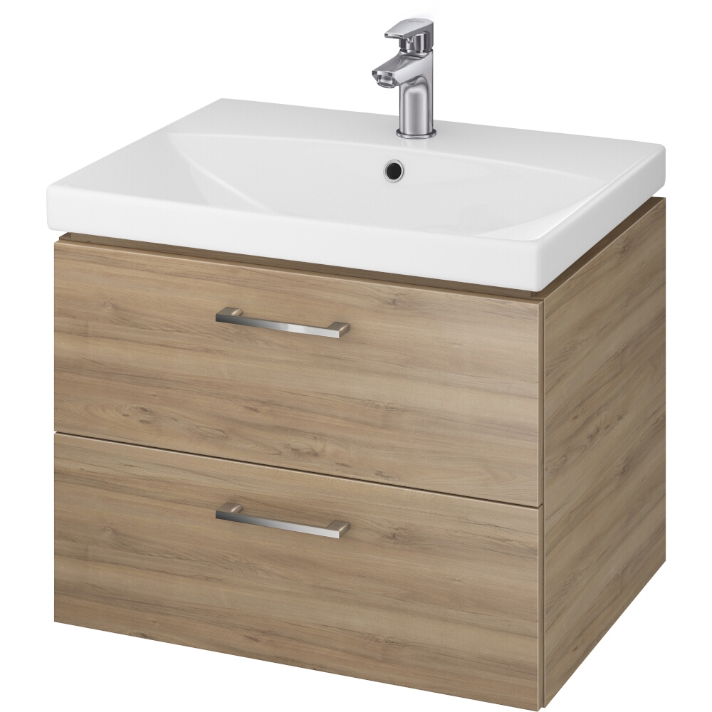 CERSANIT Unterschrank mit Waschbecken LARA CITY 60 Nussbaum DSM S801-143-DSM