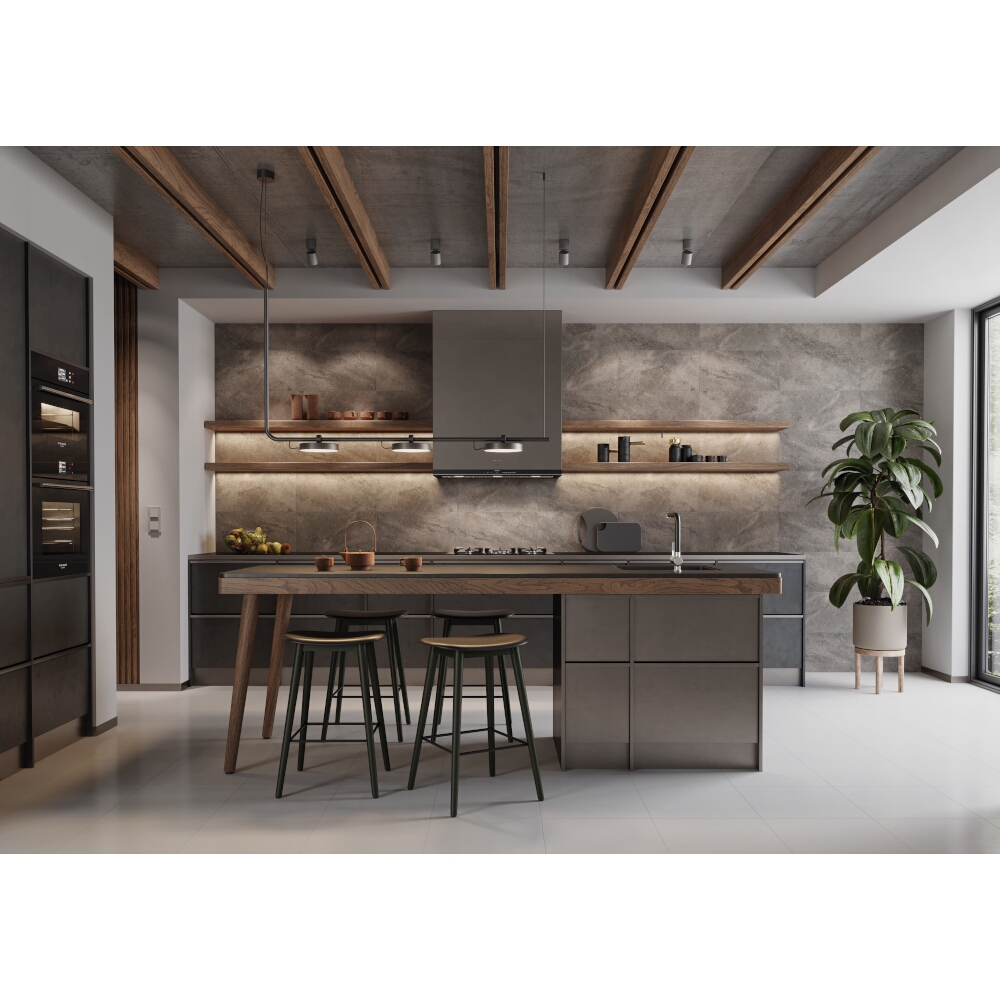 Glasiertes feinsteinzeug GAIA grey light structure mat 29,8x59,8