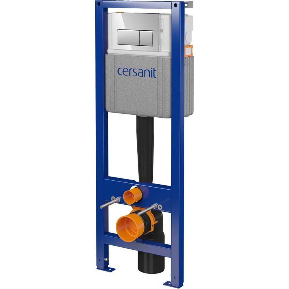 CERSANIT SYSTEM 40 mechanischer WC-Rahmen, PRESTO II Taster chrom S701-748