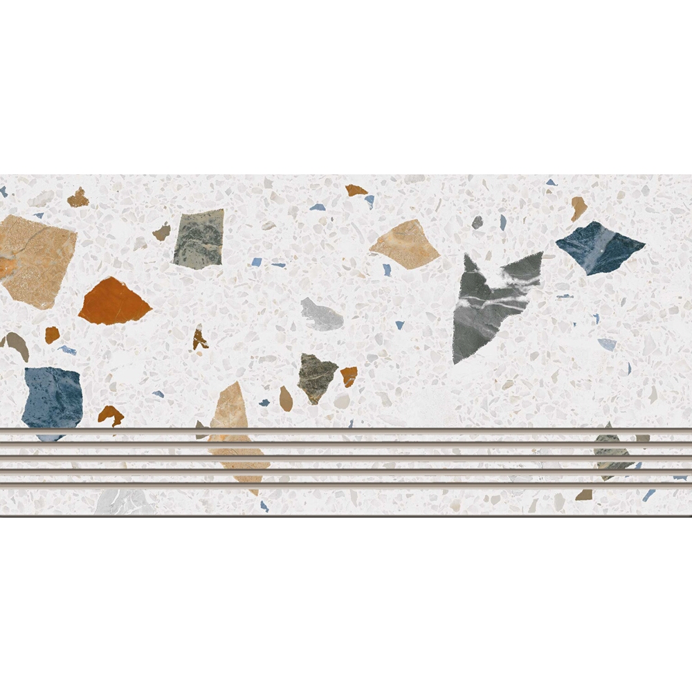 BODENFLIESE STUFENFLIESE TERRAZZOOPTIK STRACCIATELLA NACAR 30X60 CER-ART