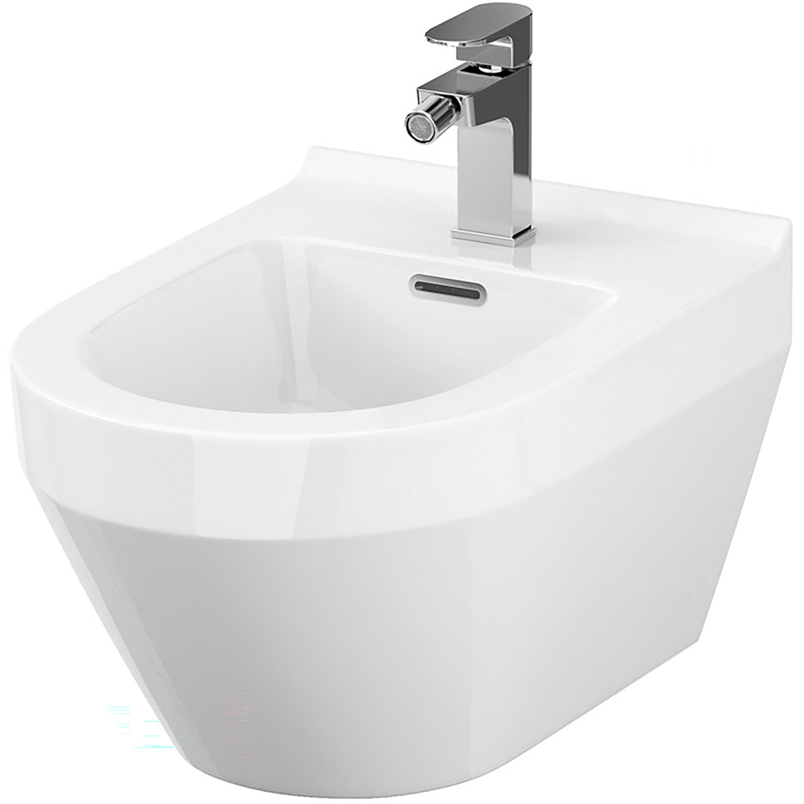 CERSANIT Wandbidet CREA oval mit verdeckter Halterung K114-009