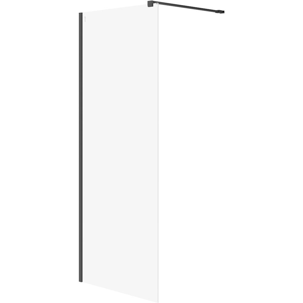CERSANIT WALK-IN Duschkabine MILLE schwarz 80x200 transparentes Glas S161-007