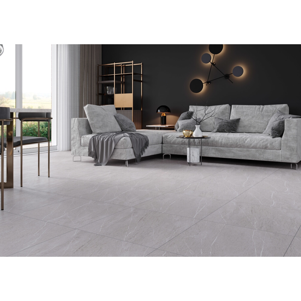 Glasiertes feinsteinzeug ATHENS light grey mat 59,8x59,8