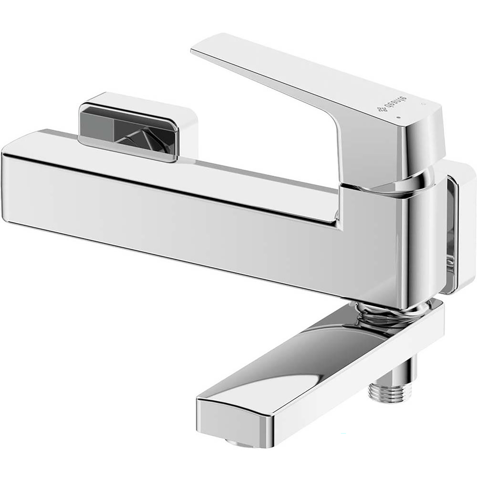 DEANTE BLUR wandmontierter Badewannenwasserhahn mit zusammenklappbarem Ausguss aus Chrom BQL_012M