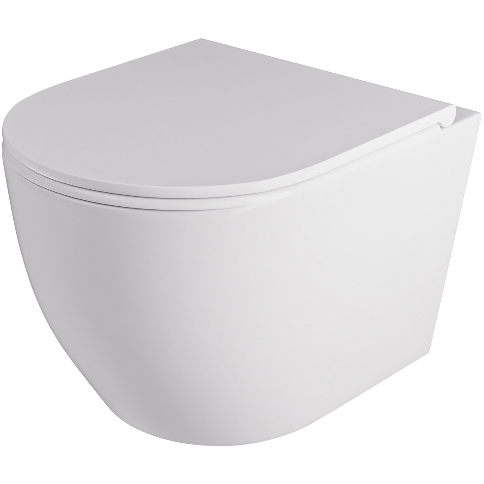UPTREND Wandhängende WC-Schüssel MILARGO spülrandloser Whirlpool mit Duroplast-Sitz weiß TR2210R