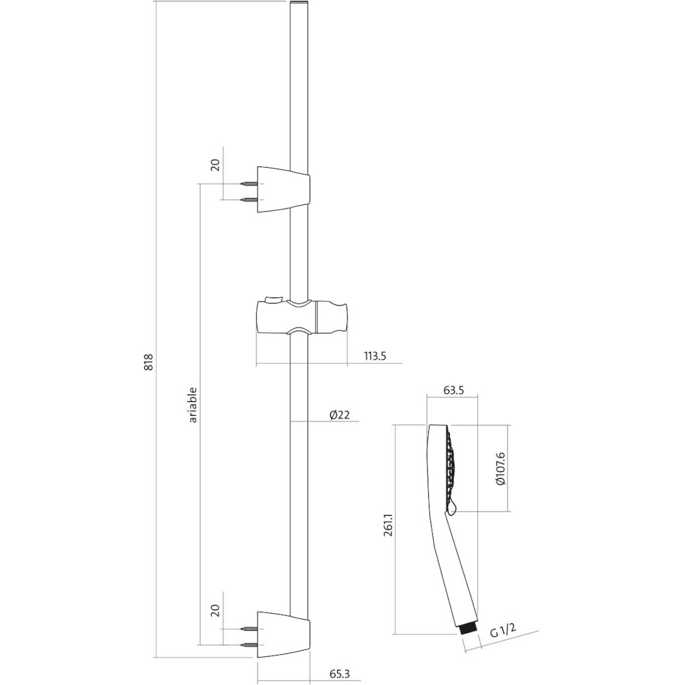 CERSANIT_Brausegarnitur_mit_Stange_NENO_S951-019 CERSANIT Brausegarnitur mit Stange NENO S951-019
