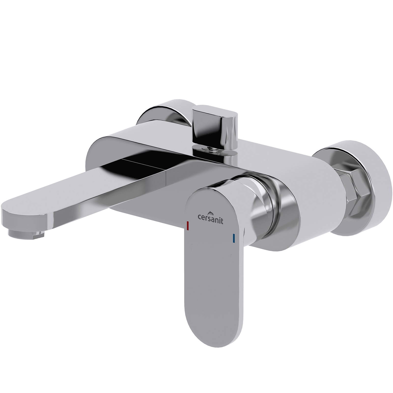 CERSANIT Wandmontierte Wannen- und Duscharmatur ELIO chrom S951-007