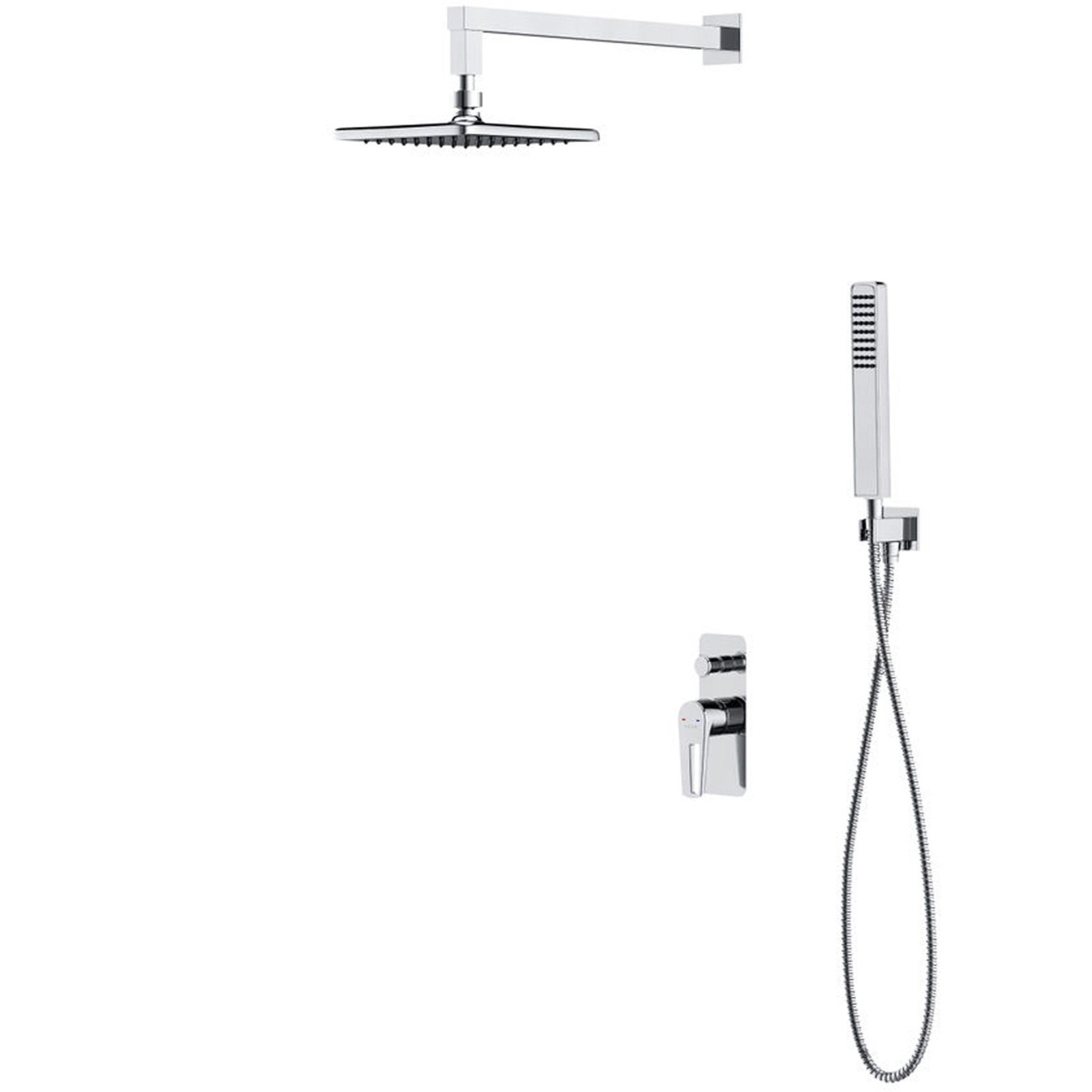 CERSANIT Unterputz-Duschgarnitur MILLE mit Badewanne und Brausemischer chrom S952-012