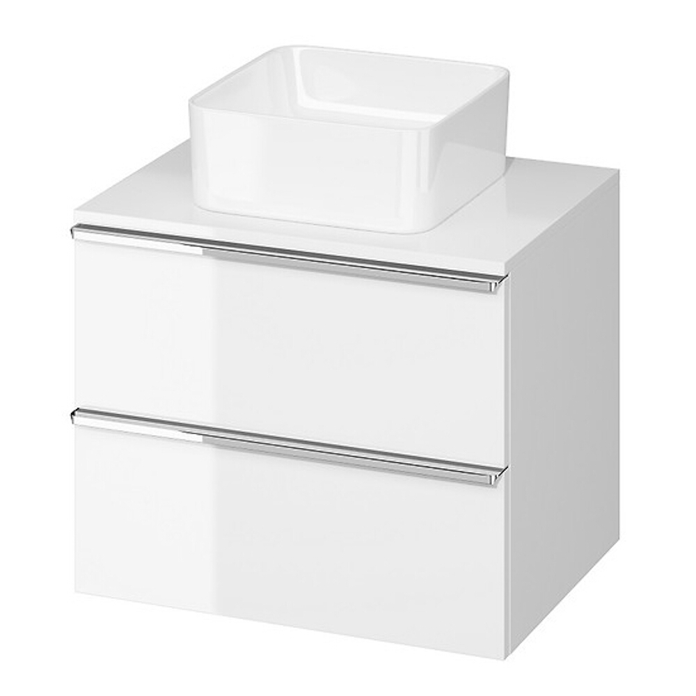 CERSANIT VIRGO 60 Waschtischunterschrank mit verchromtem Griff mit Arbeitsplatte S522-040