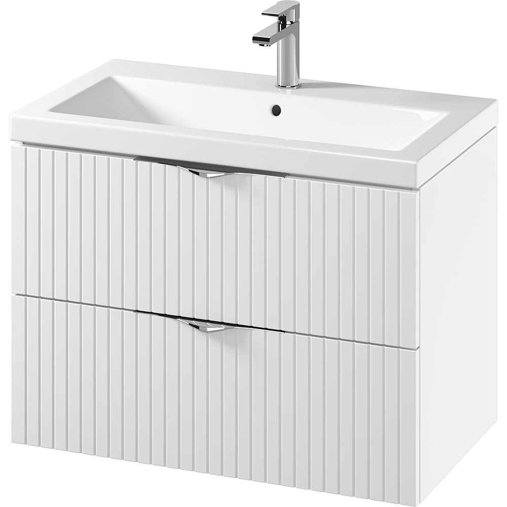 Cersanit Unterschrank mit Waschbecken TIRSO 80 weiß matt zur Selbstmontage S801-547 Cersanit Unterschrank mit Waschbecken TIRSO 80 weiß matt zur Selbstmontage S801-547