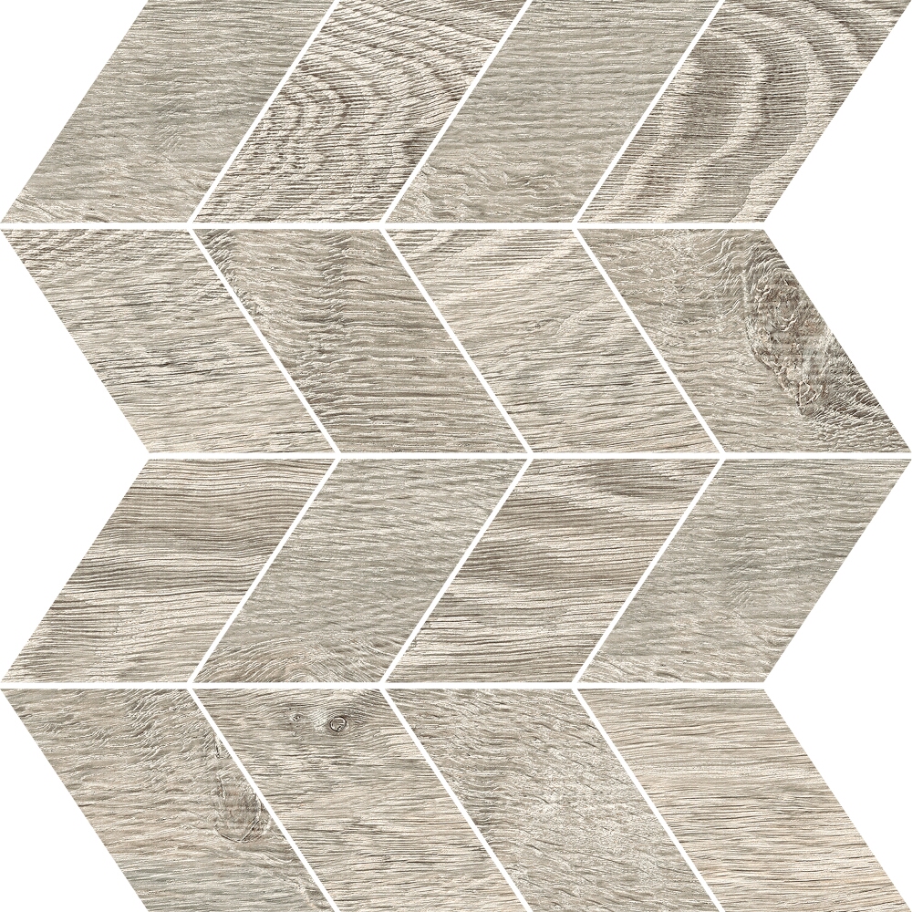 WANDFLIESE MOSAIK HOLZOPTIK BLANKA CLASSIC OAK GRAU FIR MATT 29X29 CERSANIT
