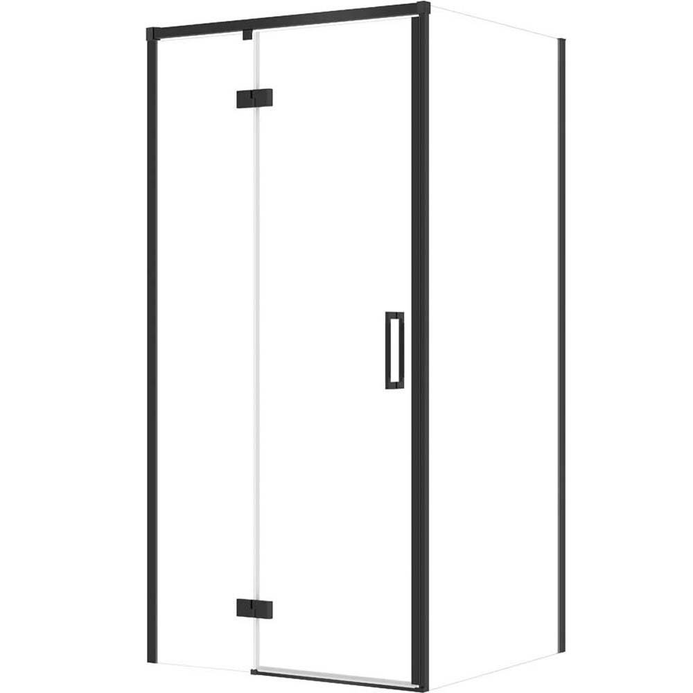 CERSANIT LARGA rechteckige Duschkabine links 100x90x195 cm schwarz S601-313