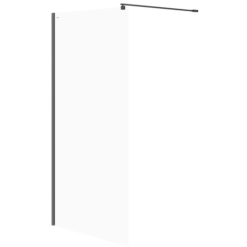 CERSANIT WALK-IN Duschkabine MILLE schwarz 100x200 transparentes Glas S161-003