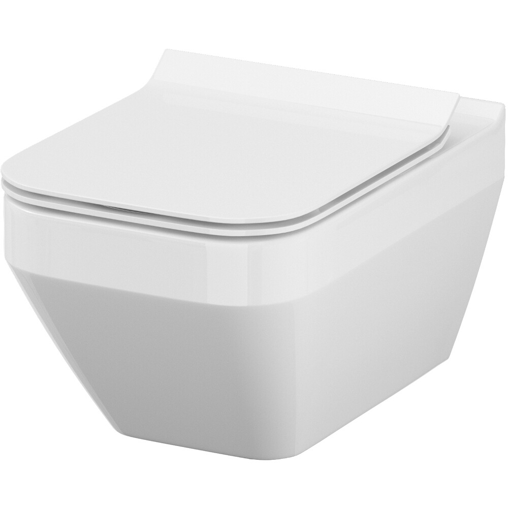 CERSANIT Wandhängende WC-Schüssel SET 907 MZ CREA NEW CO rechteckiger schmaler Sitz S701-213