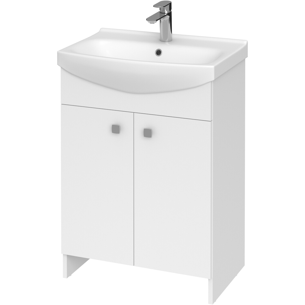 CERSANIT Set: RUBID 60 weißer Schrank mit Waschbecken zur Selbstmontage S805-002-DSM
