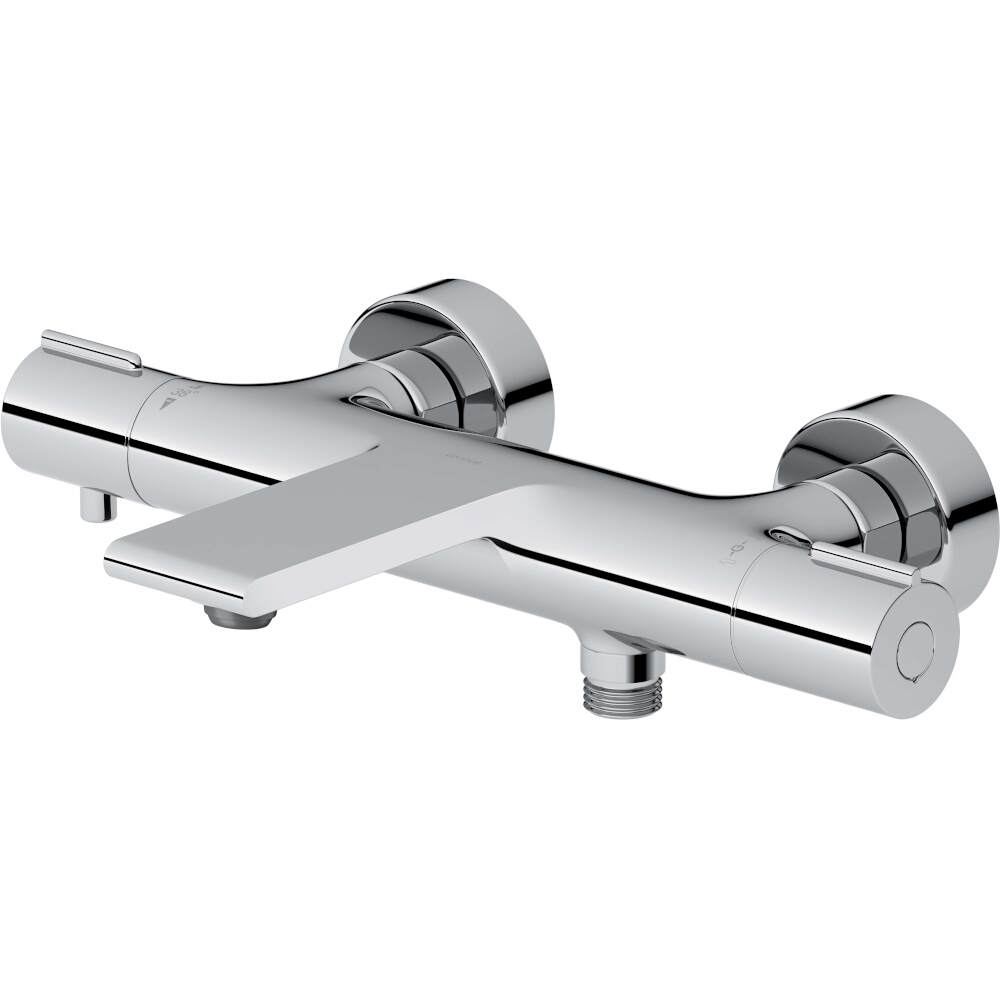 CERSANIT Wandmontierte Badewannen- und Duscharmatur VIRGO Thermostat chrom S951-561